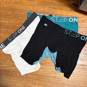Men's Boxer Briefs - Black, White, Teal